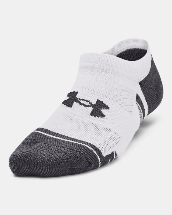 Under Armour Unisex Performance Tech 3-Pack No Show Socks - White Under Armour Unisex Performance Tech 3-Pack No Show Socks - White